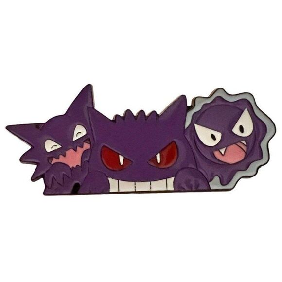 Pokemon Cute Ghosts Type Haunter Gengar Ghastly Enamel Pin - Picture 2 of 6